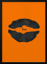 Halloween Boo Lips Halloween Wall Art Print – Cute Kawaii Halloween Poster