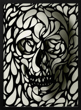 Shadow Skull Forms Halloween Wall Art Print – Minimal Halloween Poster