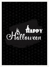 Happy Halloween Greeting Halloween Wall Art Print – Spooky Halloween Poster