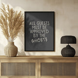 Guests Approved By Ghosts Halloween Wall Art Print – Funny Halloween Poster