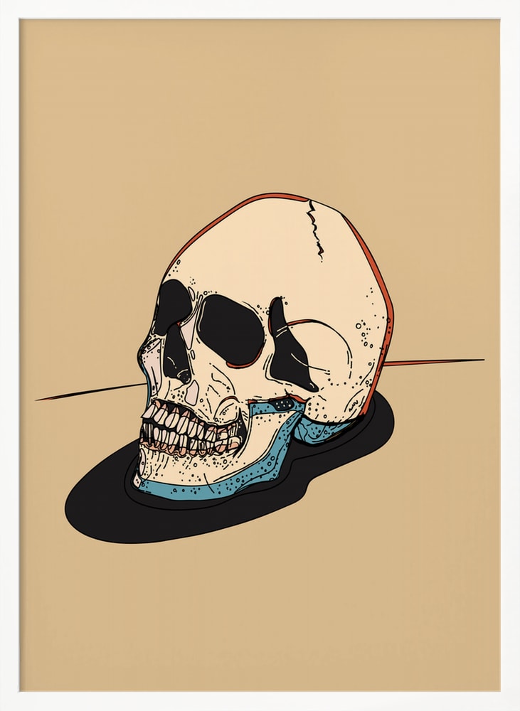 Artistic Skull Study Halloween Wall Art Print – Gothic Vintage Halloween Poster