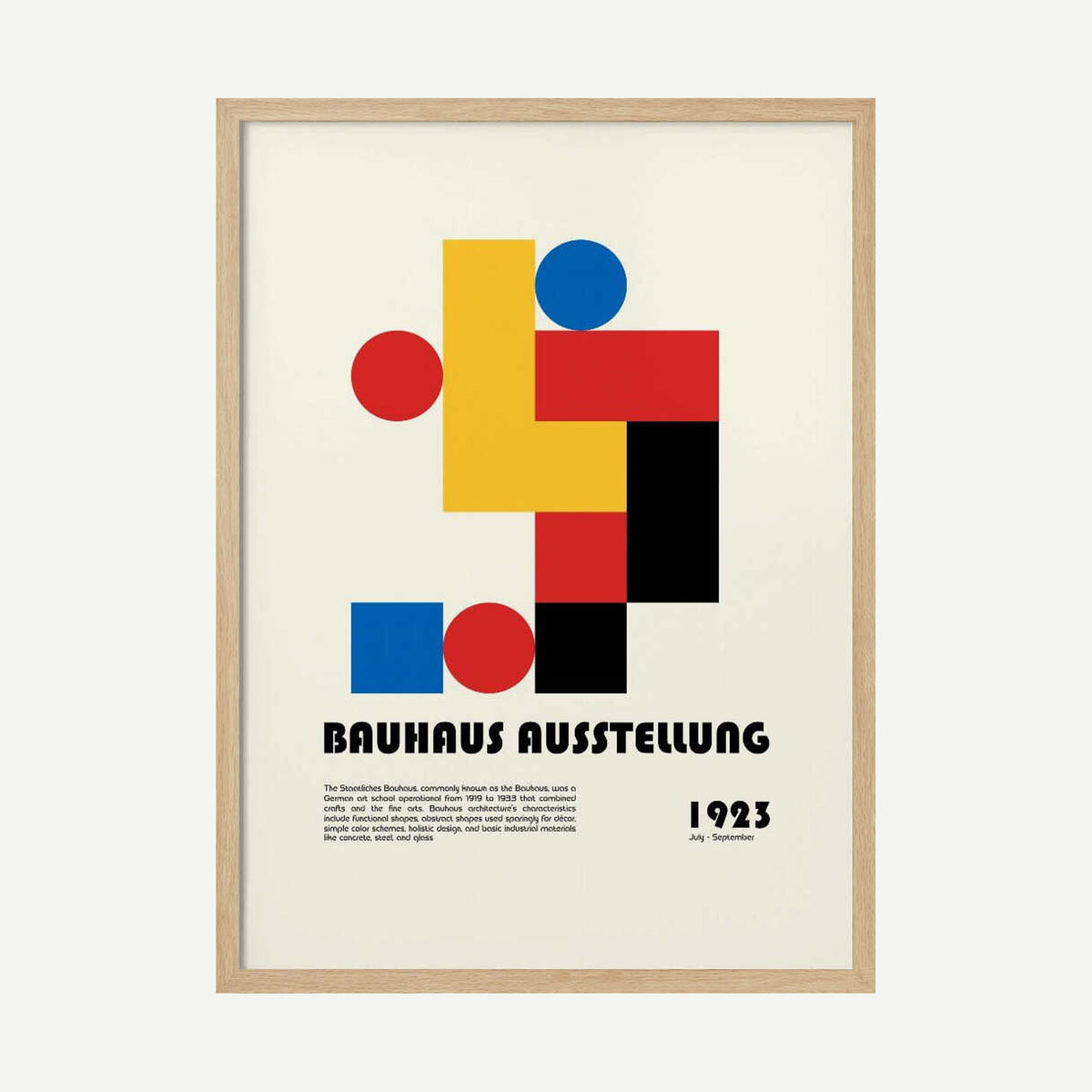 Abstract Bauhaus Design Art Print UK — Abstract Vibrant Wall Art — Living Room — Wall It All Prints