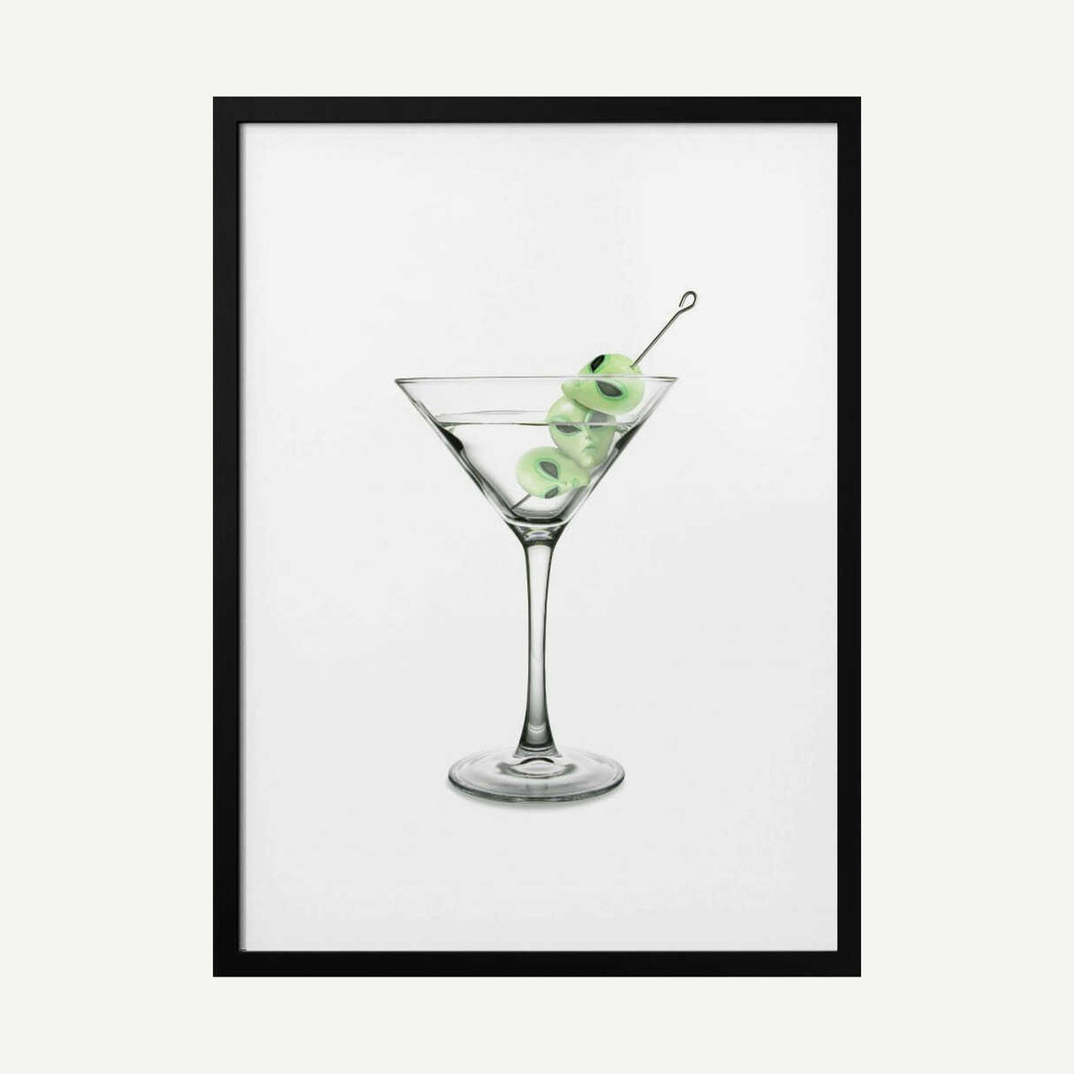 Alien Martini Cocktail Art Print UK — Food Vibrant Wall Art — Kitchen — Wall It All Prints