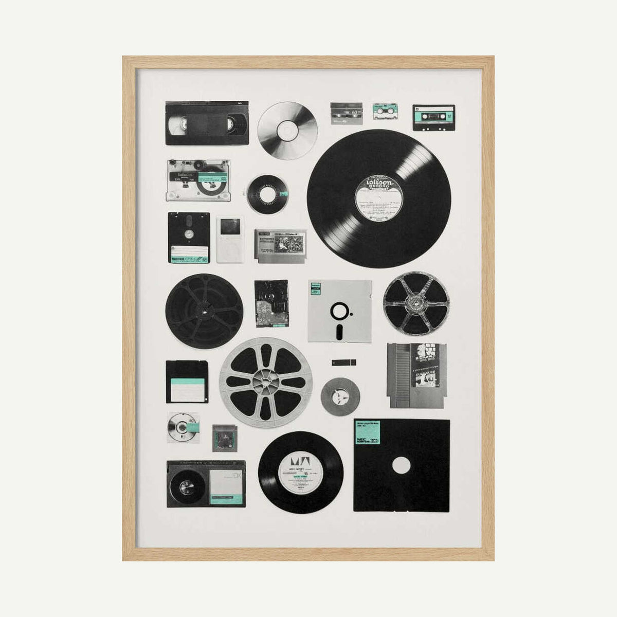 Analog Digital Memories Art Print UK — Abstract Vibrant Wall Art — Living Room — Wall It All Prints