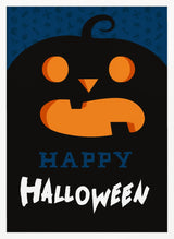 Happy Halloween Jack-O'-Lantern Halloween Wall Art Print – Cute Kawaii Halloween Poster