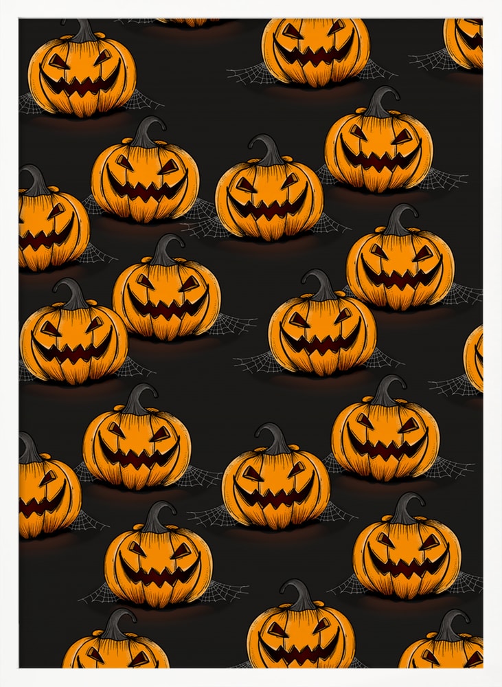Spooky Halloween Pumpkins Halloween Wall Art Print – Spooky Halloween Poster