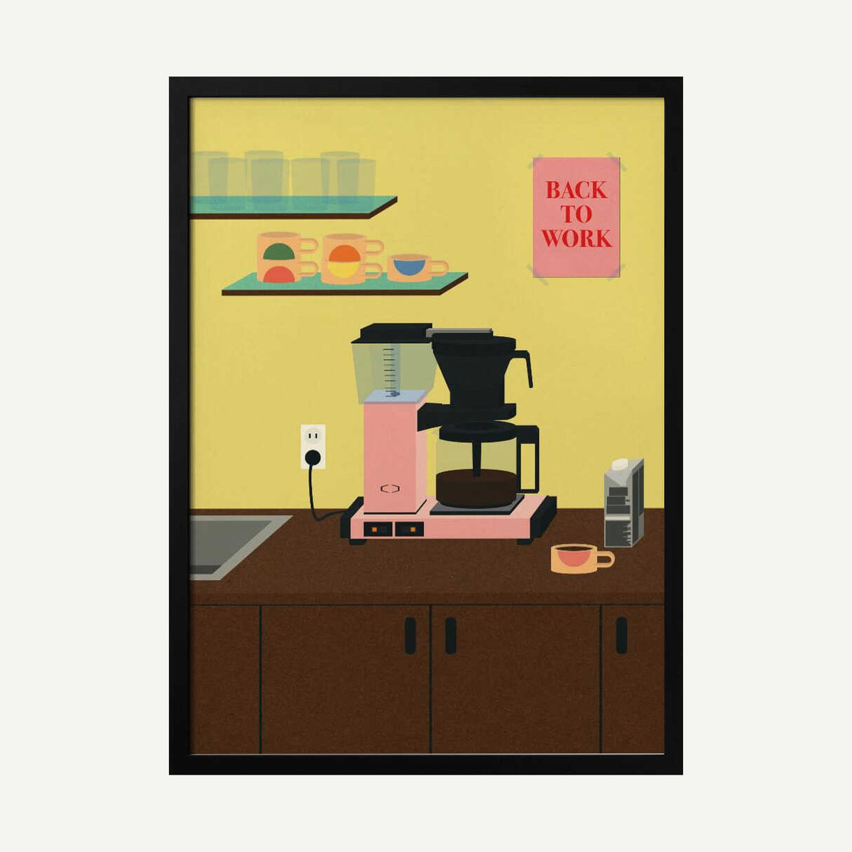 Back To Work Art Print UK — Food Vibrant Wall Art — Kitchen — Wall It All Prints