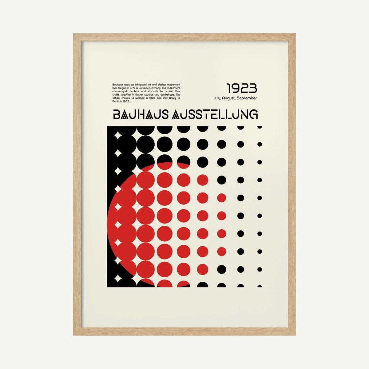Bauhaus Red Dot Design Art Print UK — Abstract Vibrant Wall Art — Living Room — Wall It All Prints