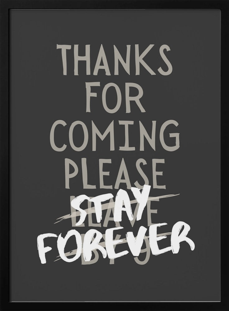 Humorous Stay Forever Halloween Wall Art Print – Funny Halloween Poster
