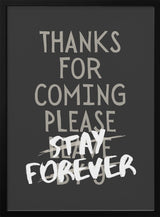Humorous Stay Forever Halloween Wall Art Print – Funny Halloween Poster