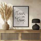 Halloween Trick Treat Script Halloween Wall Art Print – Spooky Halloween Poster