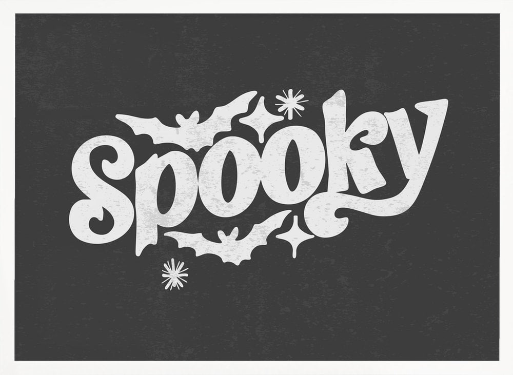 Spooky Halloween Bats Halloween Wall Art Print – Gothic Vintage Halloween Poster