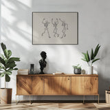 Dancing Skeletons Party Halloween Wall Art Print – Funny Halloween Poster