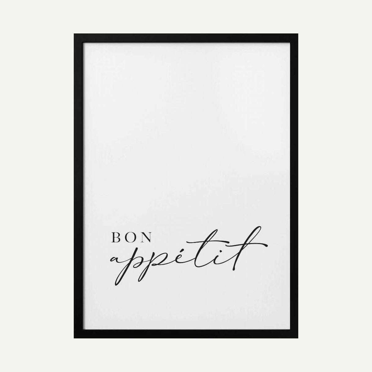 Bon Appetit Dining Quote Art Print UK — Abstract Vibrant Wall Art — Kitchen — Wall It All Prints