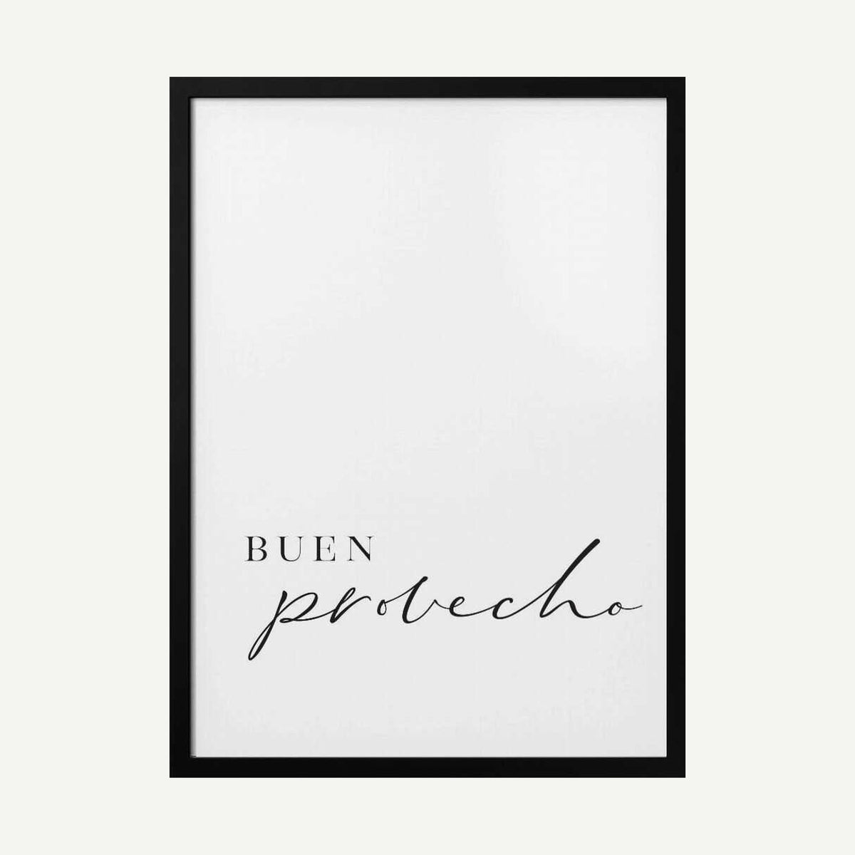 Buen Provecho Quote Art Print UK — Abstract Vibrant Wall Art — Kitchen — Wall It All Prints