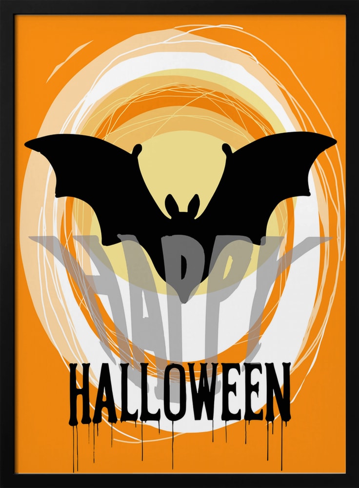 Spooky Halloween Bat Halloween Wall Art Print – Spooky Halloween Poster