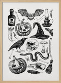 Spooky Halloween Illustration Halloween Wall Art Print