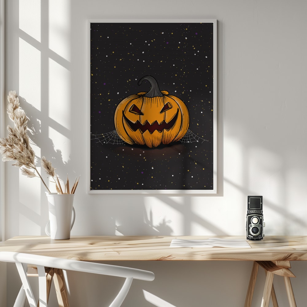 Spooky Halloween Pumpkin Halloween Wall Art Print – Spooky Halloween Poster