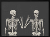 Skeletons Rock Peace Signs Halloween Wall Art Print – Funny Halloween Poster