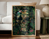 Dark Nature Skull Halloween Wall Art Print – Gothic Skull Halloween Poster
