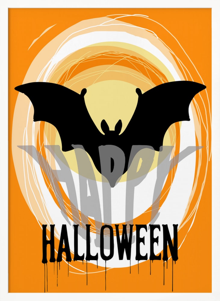 Spooky Halloween Bat Halloween Wall Art Print – Spooky Halloween Poster