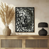 Shadow Skull Forms Halloween Wall Art Print – Minimal Halloween Poster