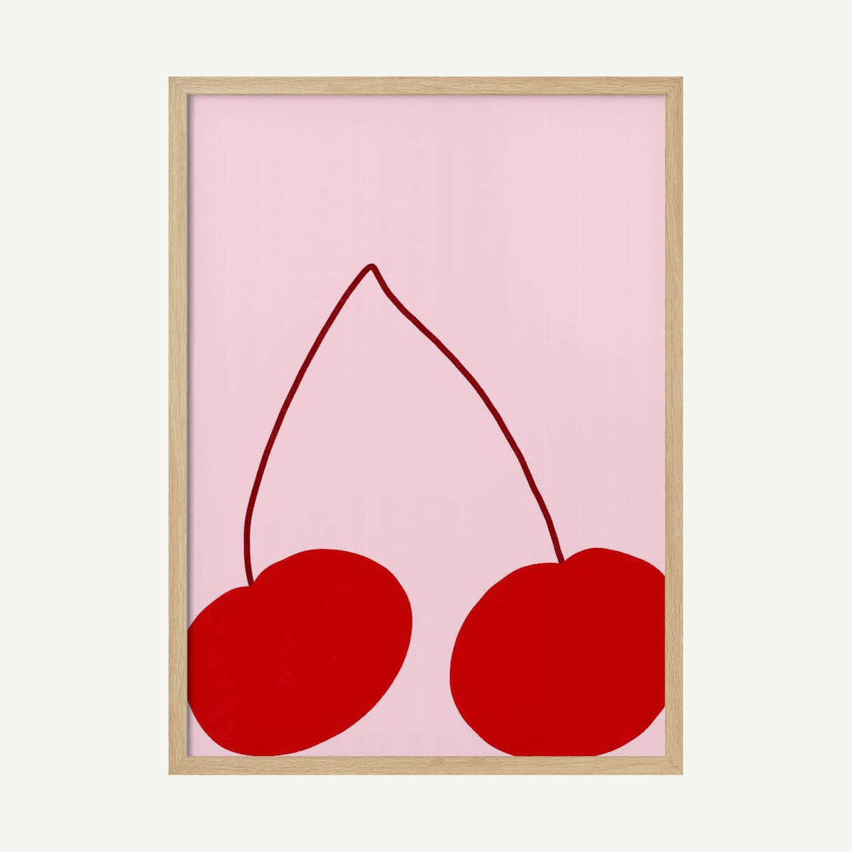 Cherry Duo Delight Art Print UK — Abstract Vibrant Wall Art — Kitchen — Wall It All Prints
