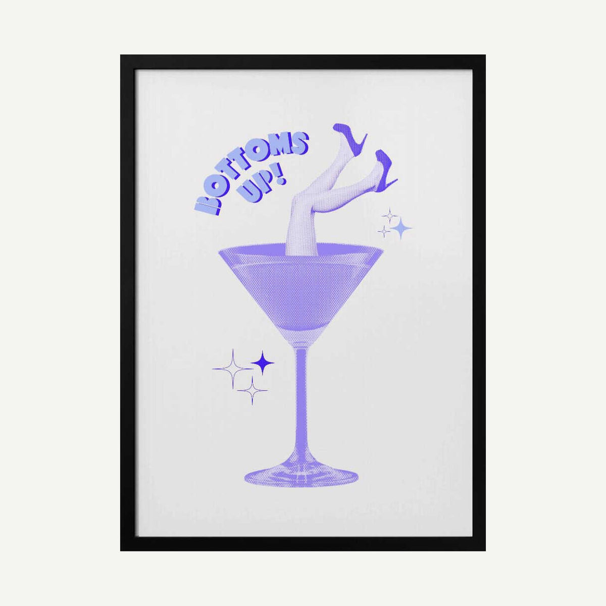 Cocktail Glam Dive Art Print UK — Abstract Vibrant Wall Art — Kitchen — Wall It All Prints