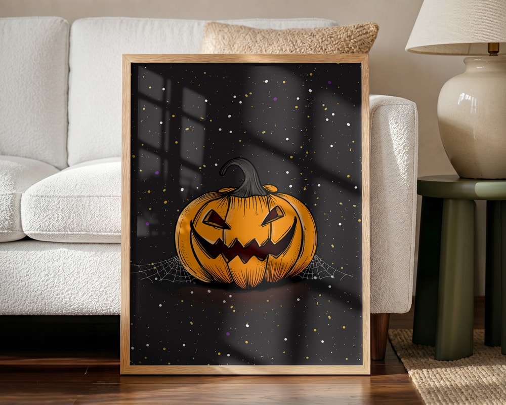 Spooky Halloween Pumpkin Halloween Wall Art Print – Spooky Halloween Poster