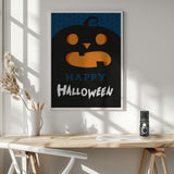 Happy Halloween Jack-O'-Lantern Halloween Wall Art Print – Cute Kawaii Halloween Poster