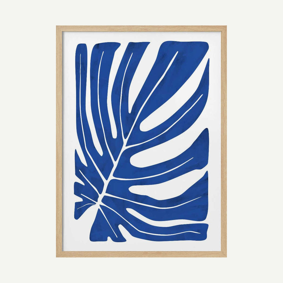 Deep Blue Monstera Art Print UK — Botanical Vibrant Wall Art — Office — Wall It All Prints
