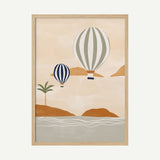 Dreamy Island Balloons Art Print UK — Abstract Vibrant Wall Art — Living Room — Wall It All Prints