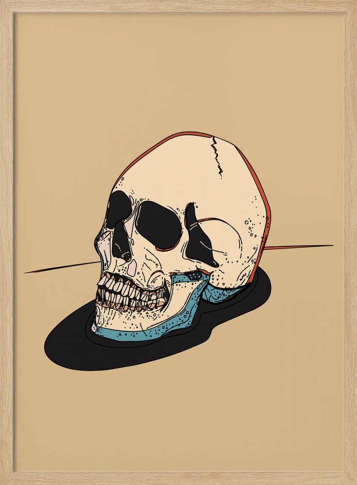 Artistic Skull Study Halloween Wall Art Print – Gothic Vintage Halloween Poster