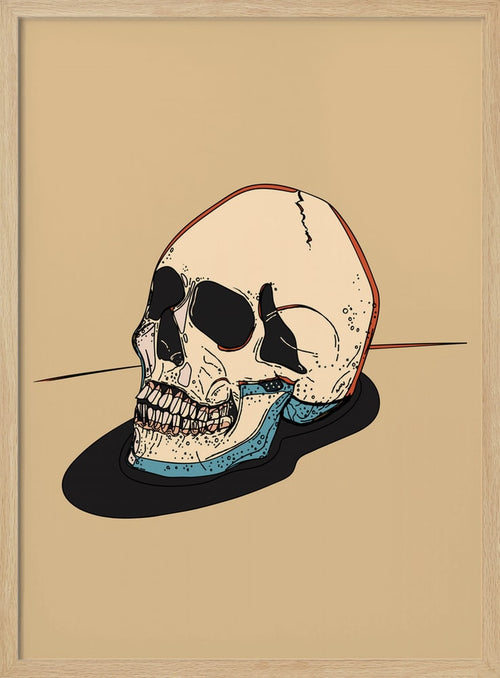 Artistic Skull Study Halloween Wall Art Print – Gothic Vintage Halloween Poster