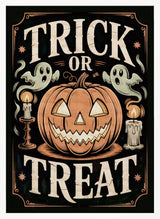 Trick or Treat Halloween Wall Art Print – Spooky Halloween Poster