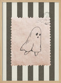Cute Ghost Stamp Halloween Wall Art Print