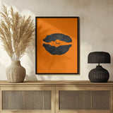 Halloween Boo Lips Halloween Wall Art Print – Cute Kawaii Halloween Poster