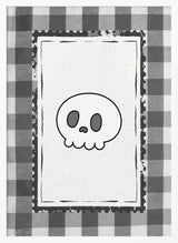 Cute Halloween Skull Halloween Wall Art Print – Cute Kawaii Halloween Poster