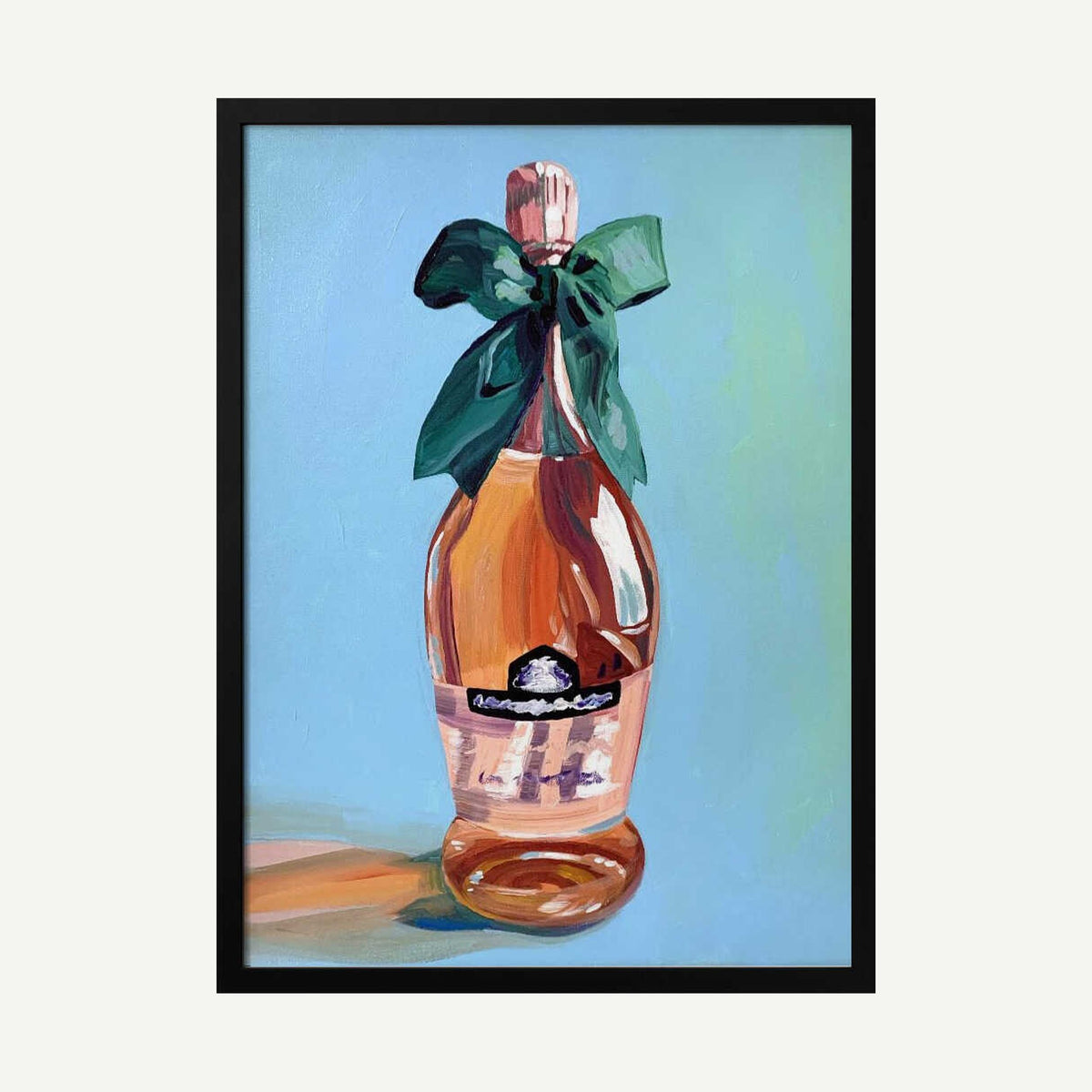 Elegant Rose Champagne Art Print UK — Abstract Warm Wall Art — Kitchen — Wall It All Prints