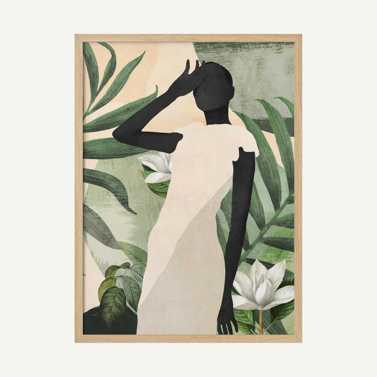 Elegant Tropical Serenity Art Print UK — Botanical Calm Wall Art — Office — Wall It All Prints