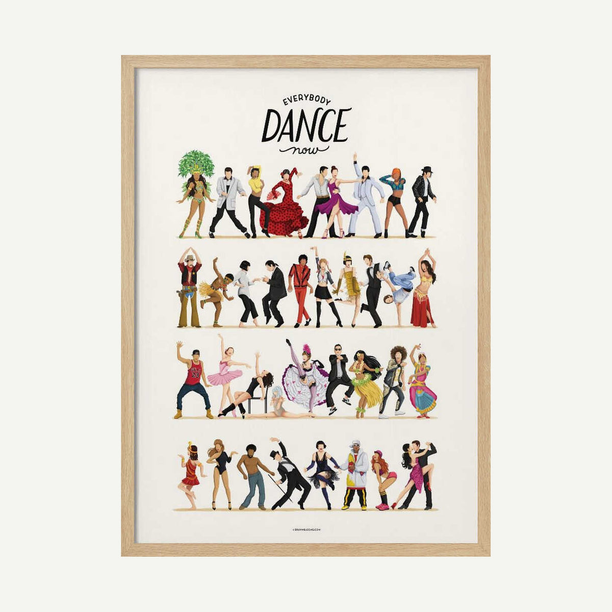 Energetic Dance Party Art Print UK — Portrait Vibrant Wall Art — Living Room — Wall It All Prints