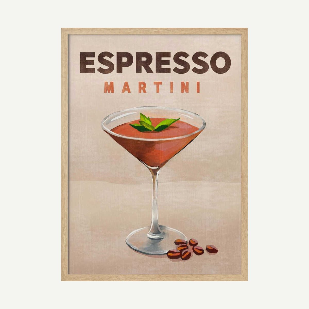 Espresso Martini Cocktail Bar Decor Art Print UK — Dark Moody Dark Wall Art — Kitchen — Wall It All Prints