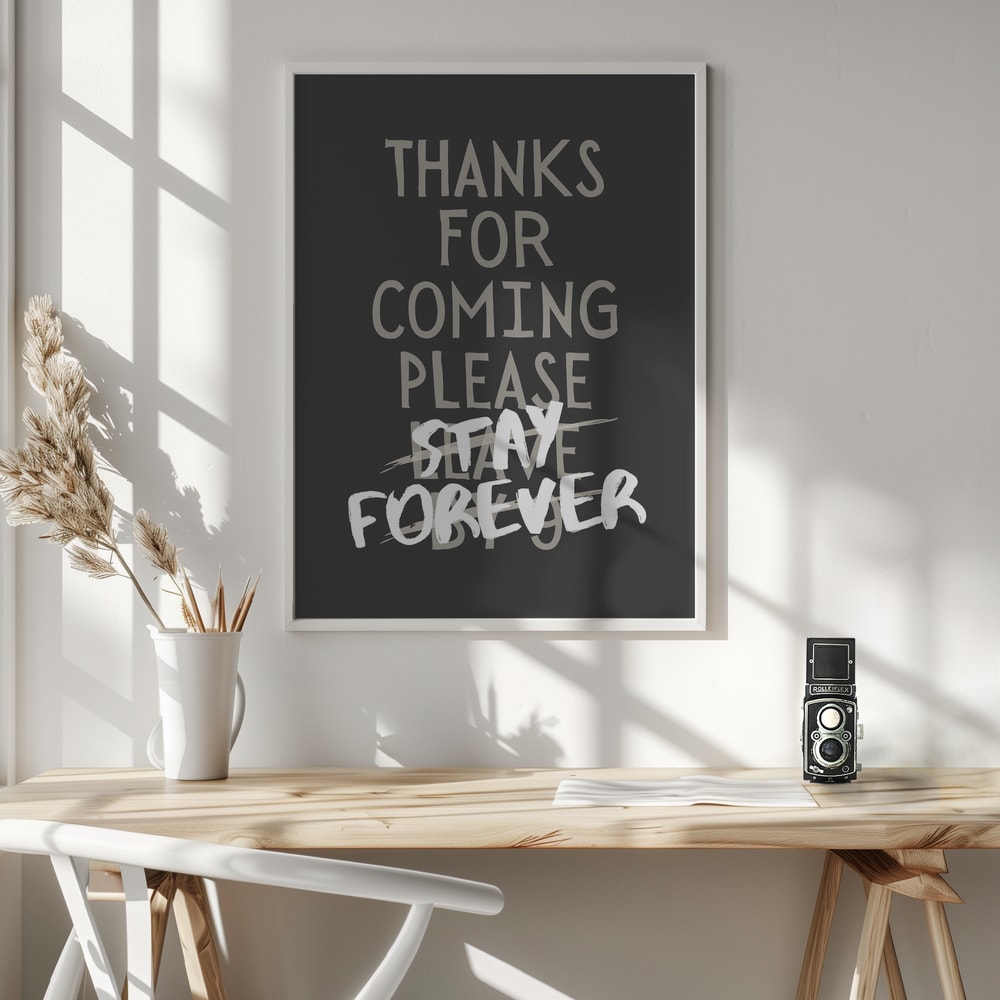 Humorous Stay Forever Halloween Wall Art Print – Funny Halloween Poster