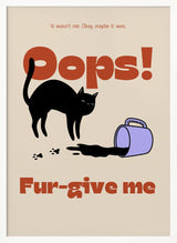 Oops Coffee Cat Halloween Wall Art Print – Funny Halloween Poster
