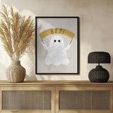 Halloween Boo Ghost Halloween Wall Art Print – Cute Kawaii Halloween Poster