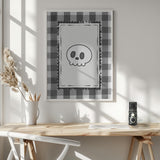 Cute Halloween Skull Halloween Wall Art Print – Cute Kawaii Halloween Poster