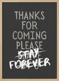 Humorous Stay Forever Halloween Wall Art Print