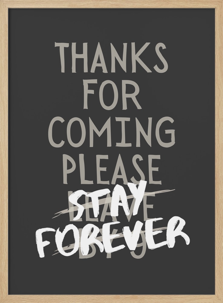 Humorous Stay Forever Halloween Wall Art Print – Funny Halloween Poster