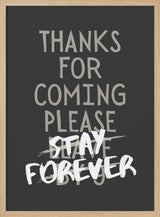 Humorous Stay Forever Halloween Wall Art Print – Funny Halloween Poster