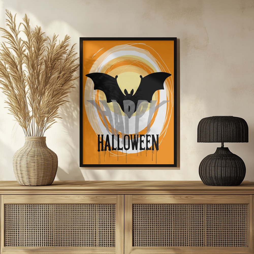 Spooky Halloween Bat Halloween Wall Art Print – Spooky Halloween Poster
